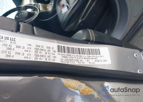 2015 Jeep Grand Cherokee Limited из США, поврежденный, VIN 1C4RJFBG3FC101929